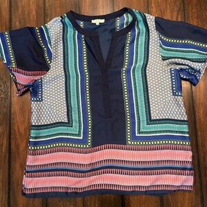 Jemma Blouse, geometric pattern, large